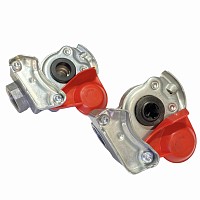 Соединительные головки красные комплектт 2шт. простая + автоматическая (прицеп-тягач) M22x1.5 MAN/DAF/Volvo/Scania/MAZ Wabco | ТопДизель