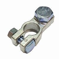 Клемма АКБ + зажим болт+гайка под клему на проводе Универсальная Hella | ТопДизель