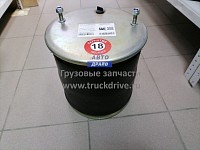 Пневмоподушка со стаканом 2 шпильки M12 смещение 25 1 отверстие-штуцер M22 поршень стальной 4 отверстия M12 SAF S&K | ТопДизель