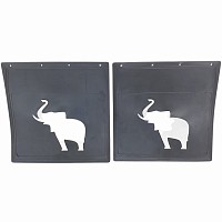 Брызговики задние резиновые черные комплект 2шт. 400x400 LUX "Большой слон" ДП | ТопДизель