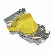 Cоединительная головка желтая с клапаном на тягач M22x1.5 Mercedes Benz/Volvo/MAN/DAF/Scania Febi | ТопДизель