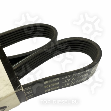K060408 Ремень поликлиновой привода помпы Freightliner Cummins 14 6PK1040 Gates купить рис.3