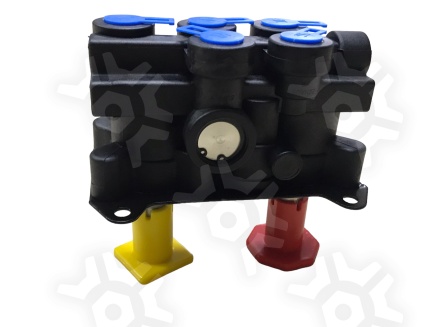 TBC35480200010 Кран стояночного тормоза красный+желтый Freightliner/International Taboc купить рис.6