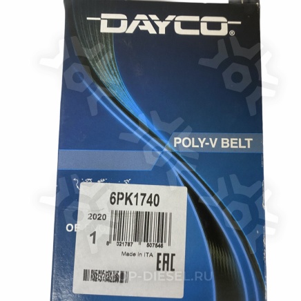 6PK1740 Ремень поликлиновой генератор кондиционер 6PK1740 Cummins ISX Freightliner Dayco купить